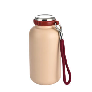 真空ステンレス製ボトル(ストラップ付)#9802